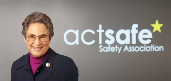 headshot of Dr. Roslyn Kunin with Actsafe logo