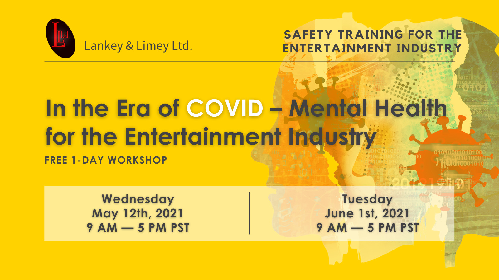 lankey & lime ltd mental health for the entertainment industry dates