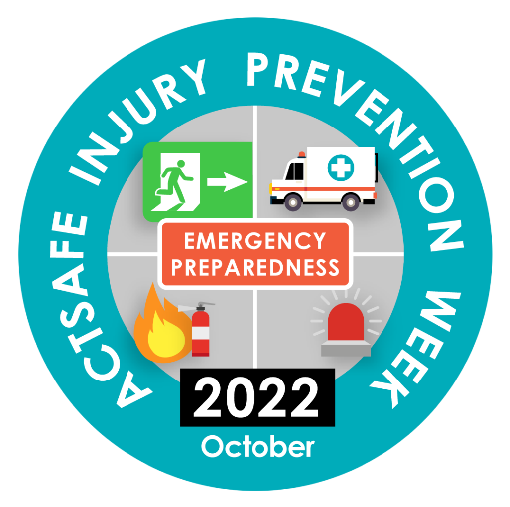actsafe injury prevention week 2022 logo