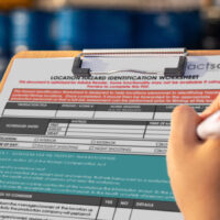 person completing actsafe's hazard identification form