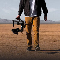 filmmaker in desert