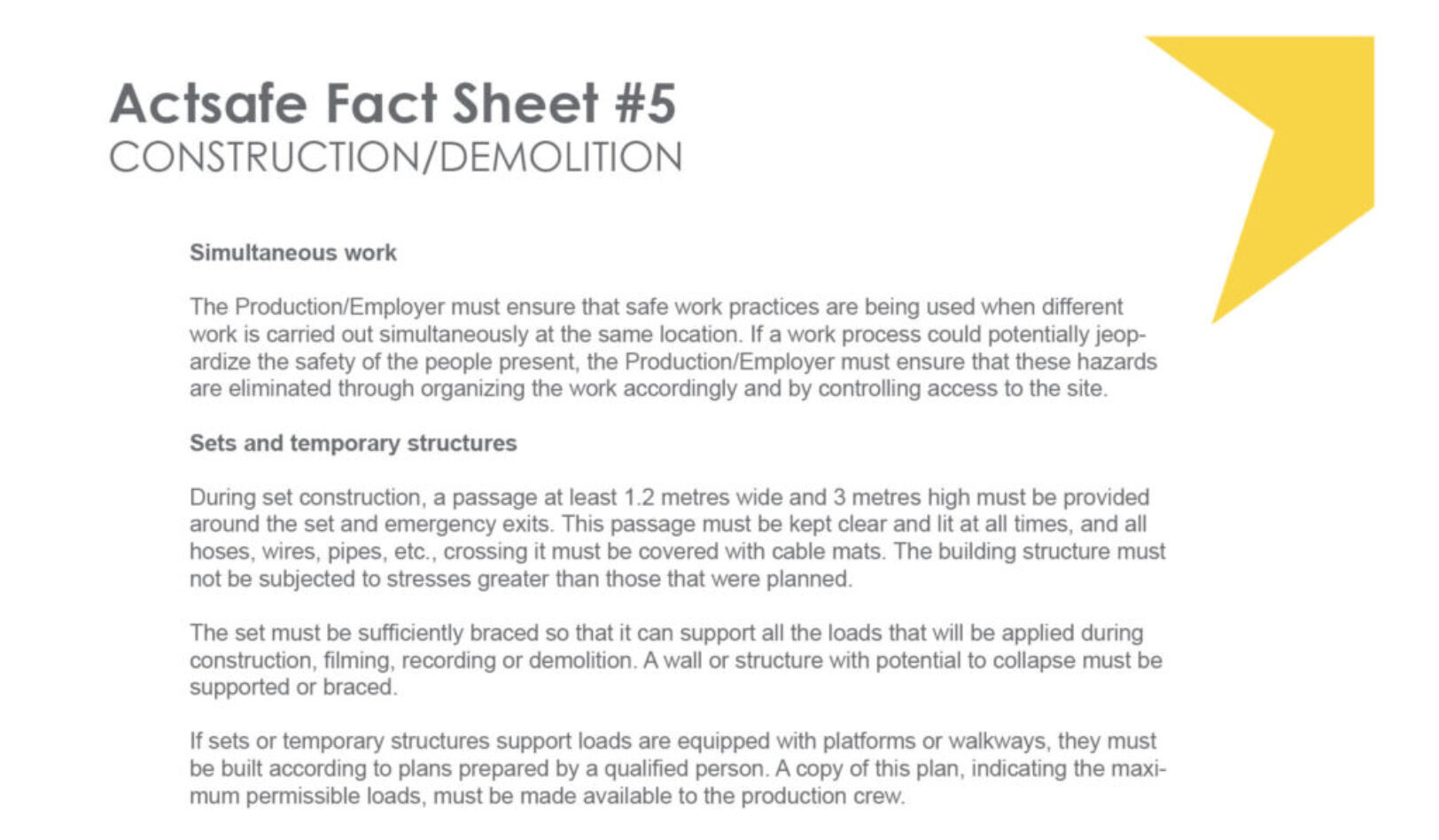 Construction & Demolition Fact Sheet