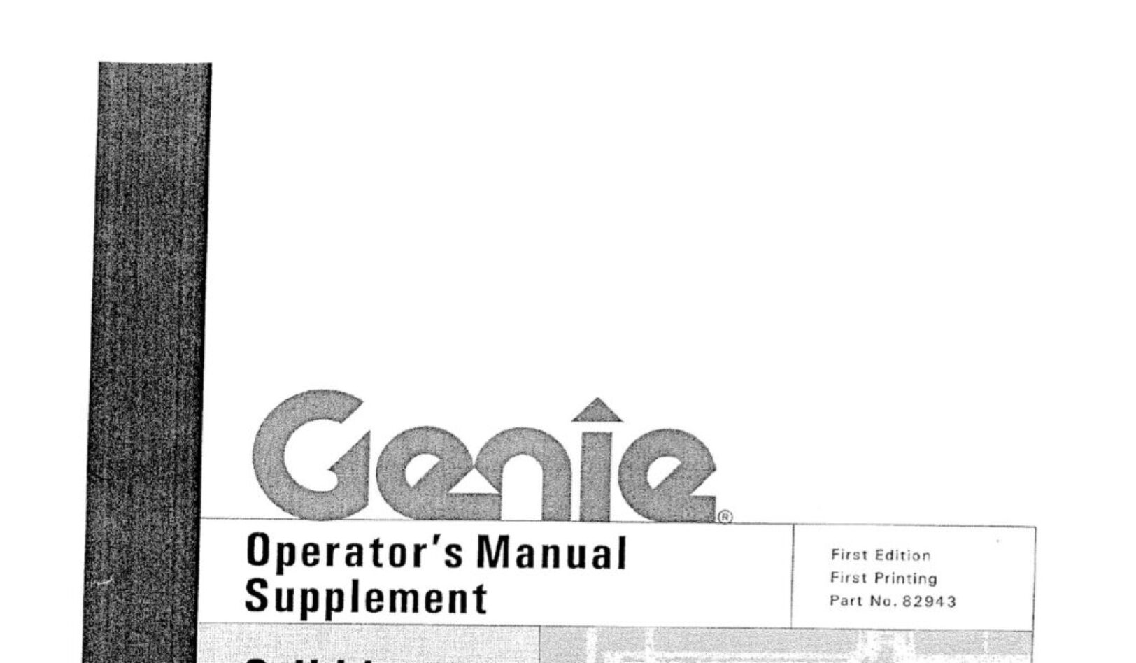 Genie Operators Supplemental Manual Cribbing Instructions