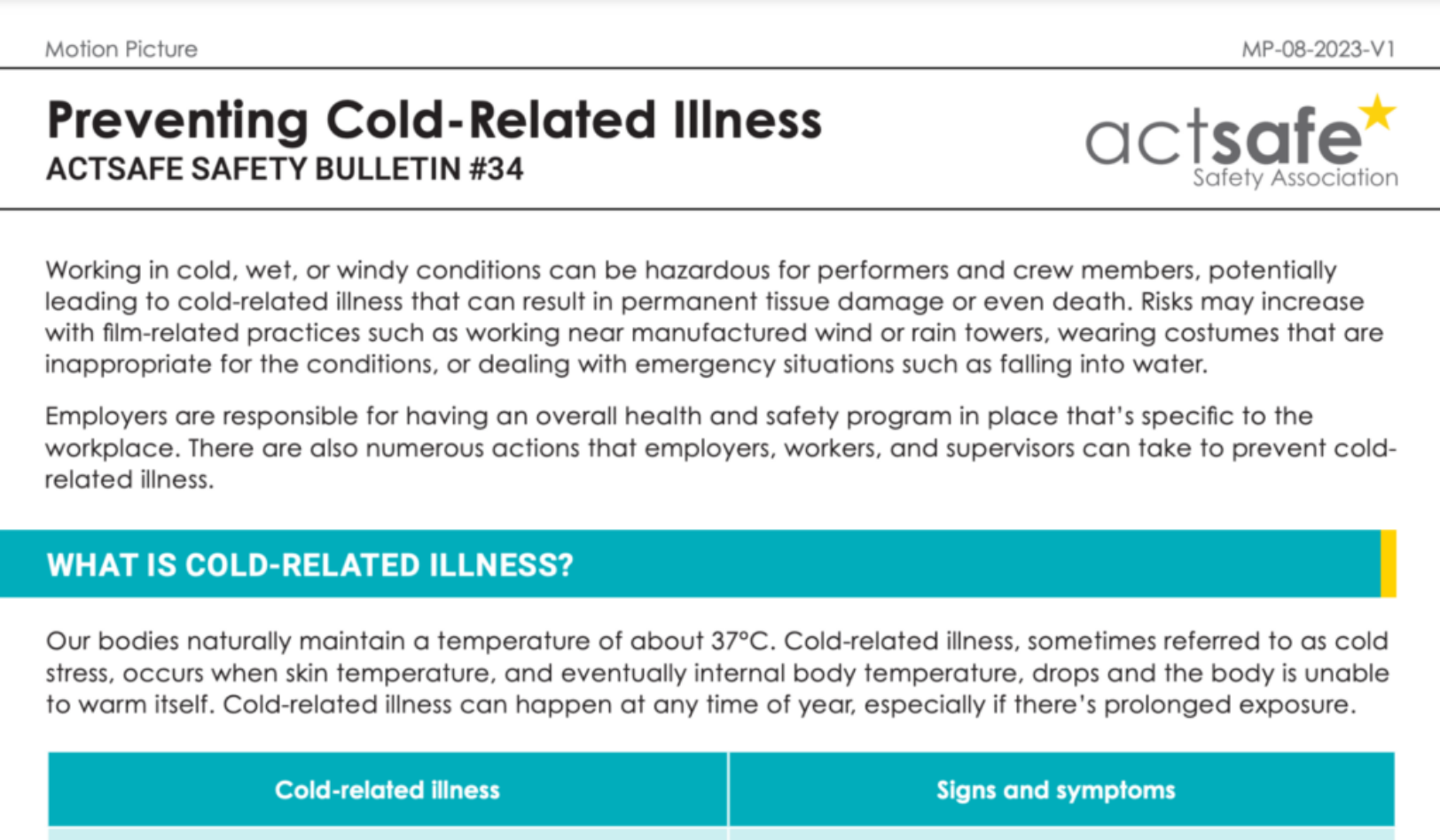 Preventing Cold-Related Illness #34