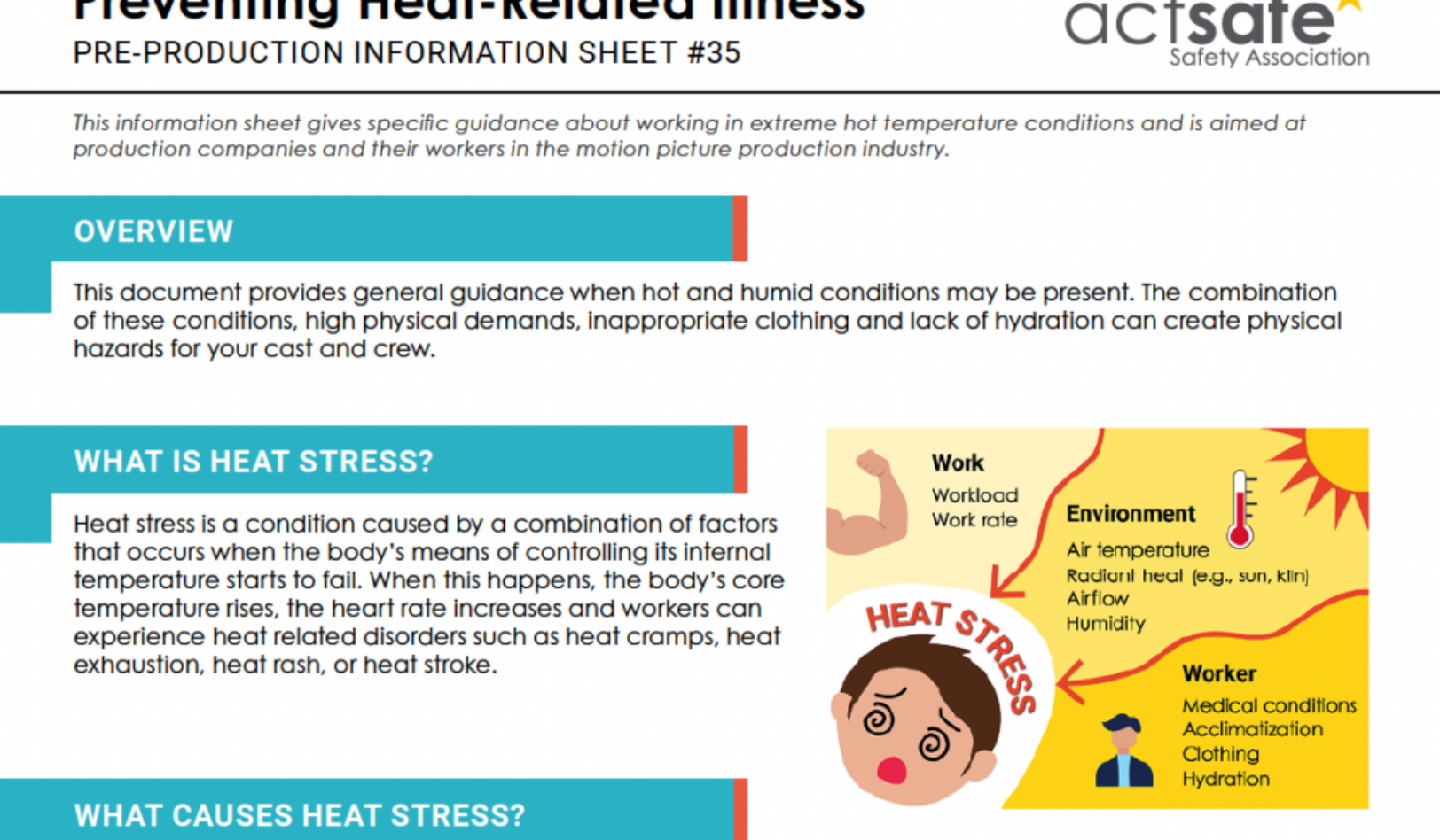 Motion Picture Information Sheet – #35 Preventing Heat-Related Illness
