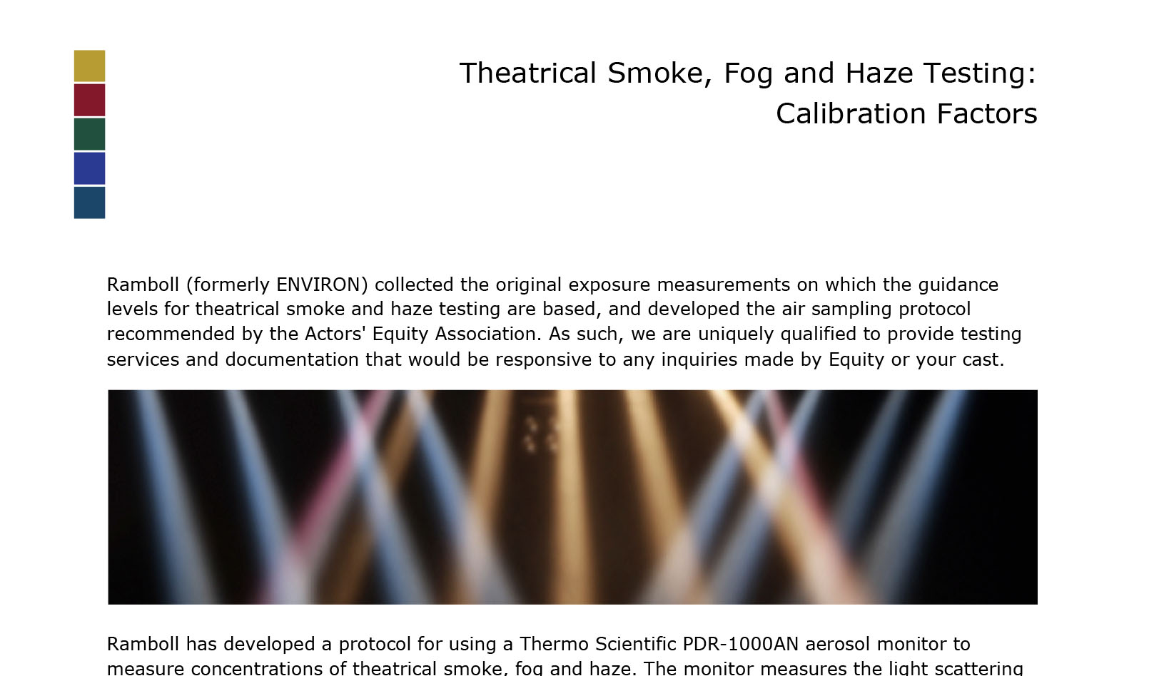 Smoke & Fog Resources: Actors Equity Association