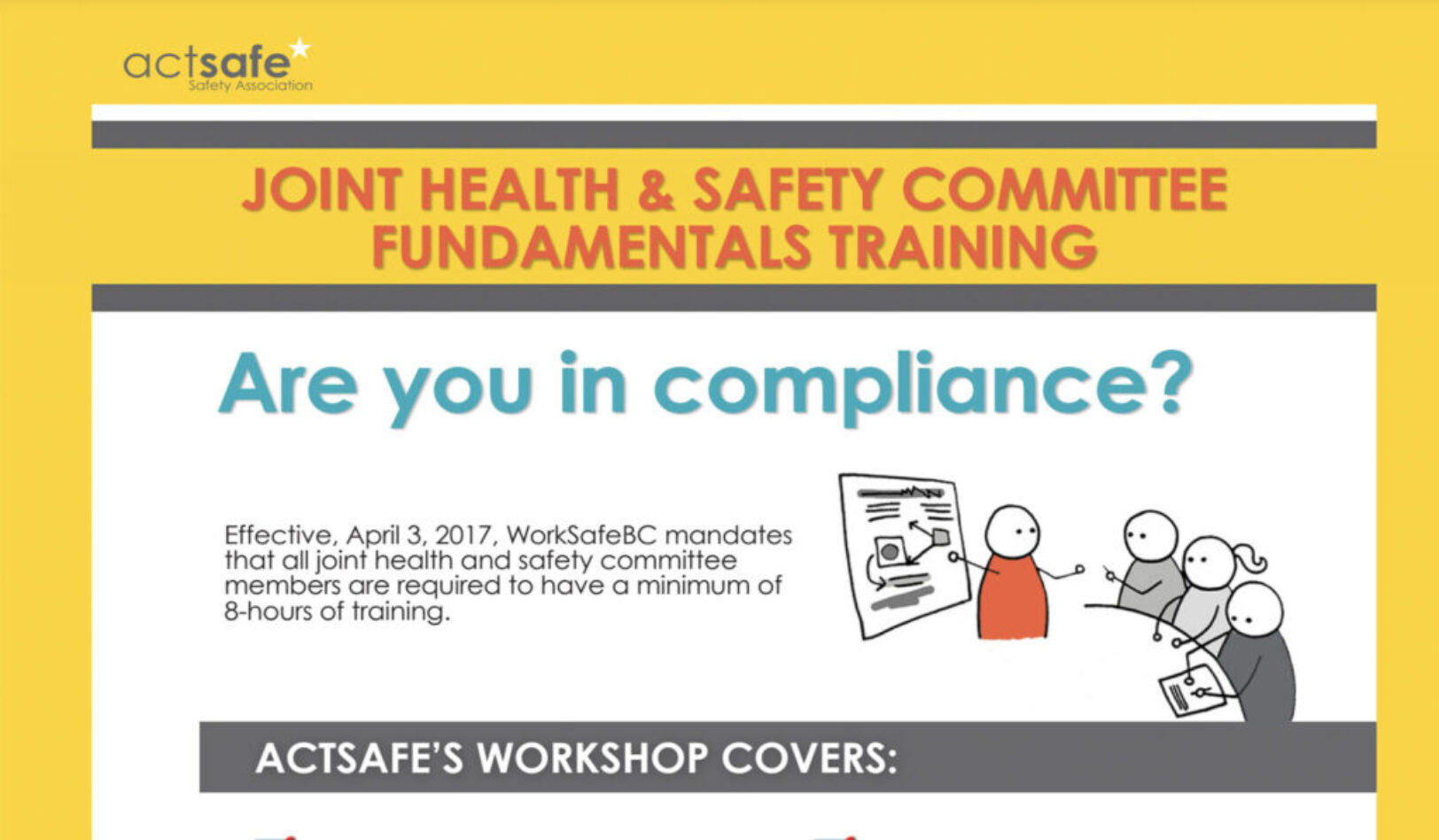 Joint Health and Safety Committee Fundamentals Training Poster