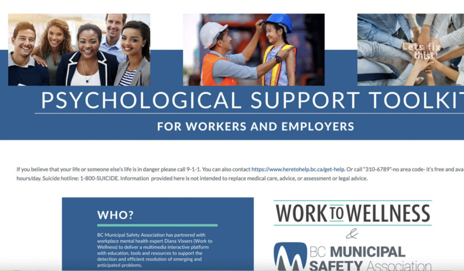 Psychological Support Toolkit for Workers and Employers: COVID-19