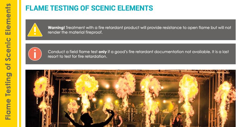 Flame Testing of Scenic Elements