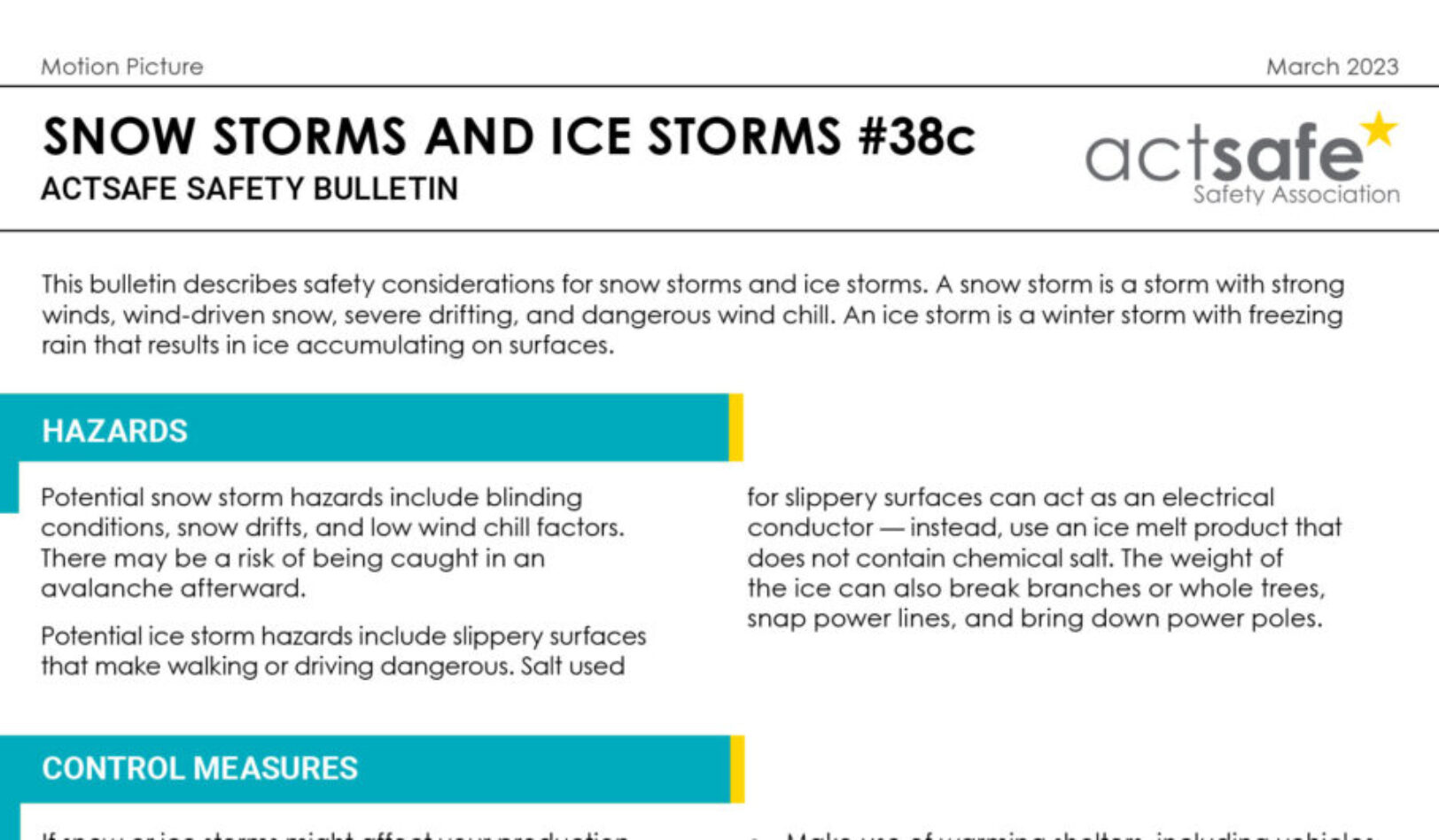 #38C Snow Storms and Ice Storms