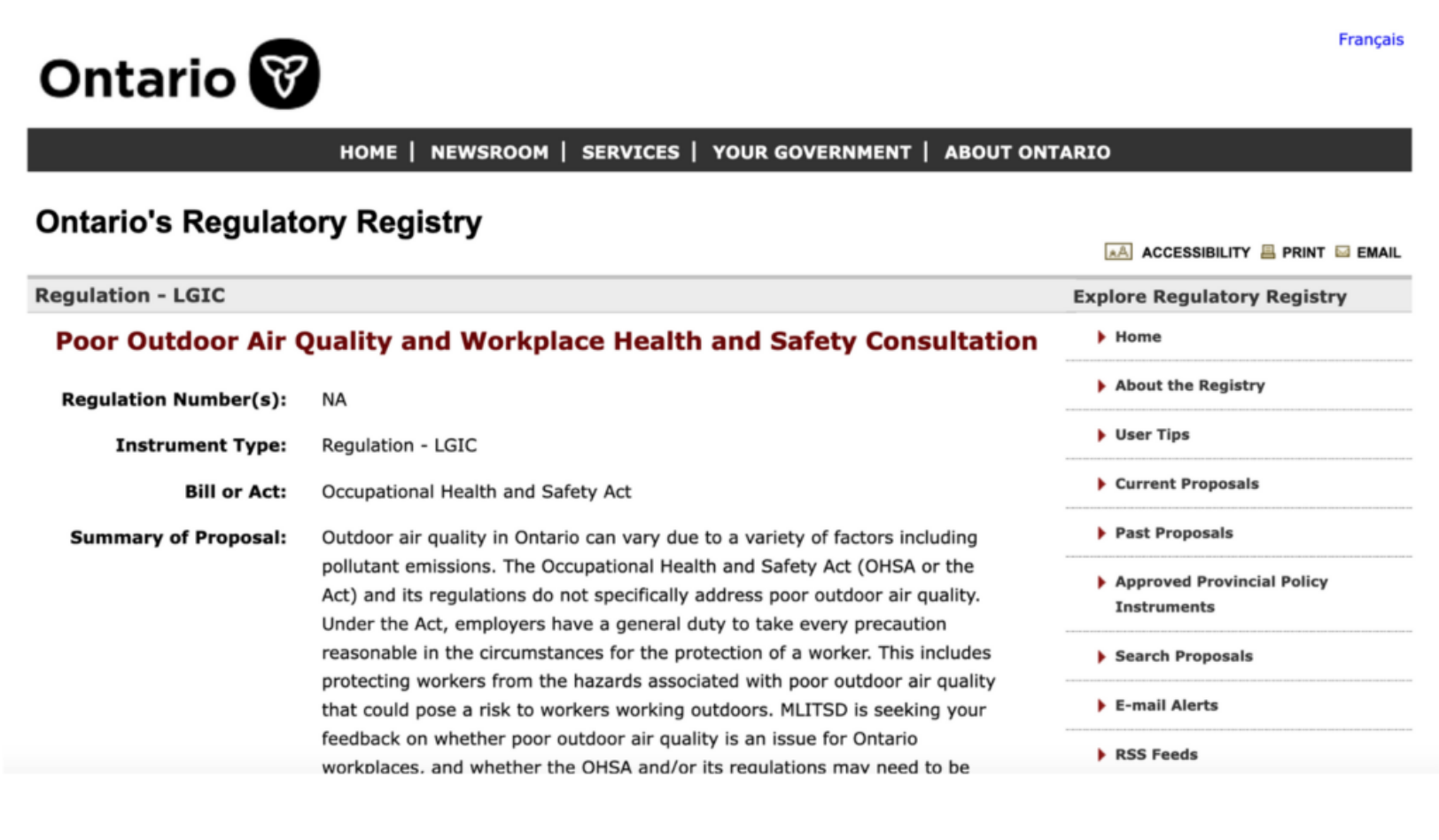 Outdoor Air Quality & Workplace Health & Safety Consultation