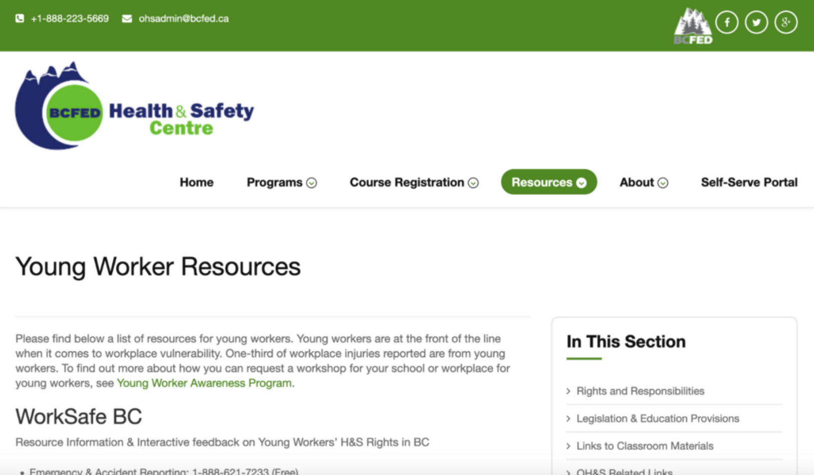 Young Worker Resources